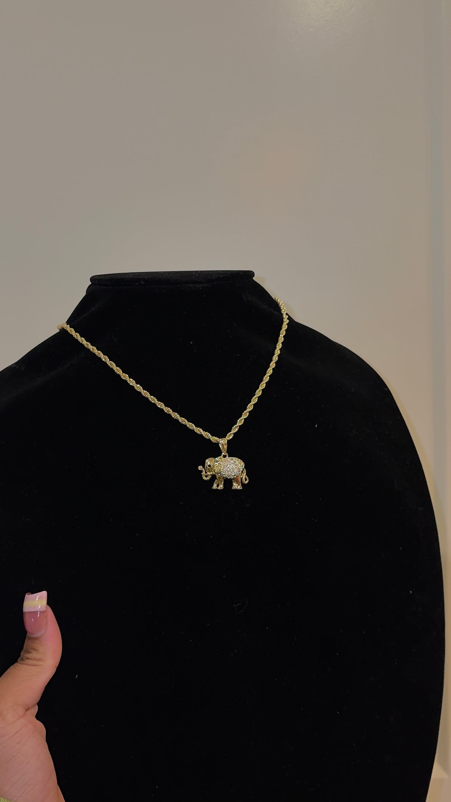 BlingGold elephant necklace