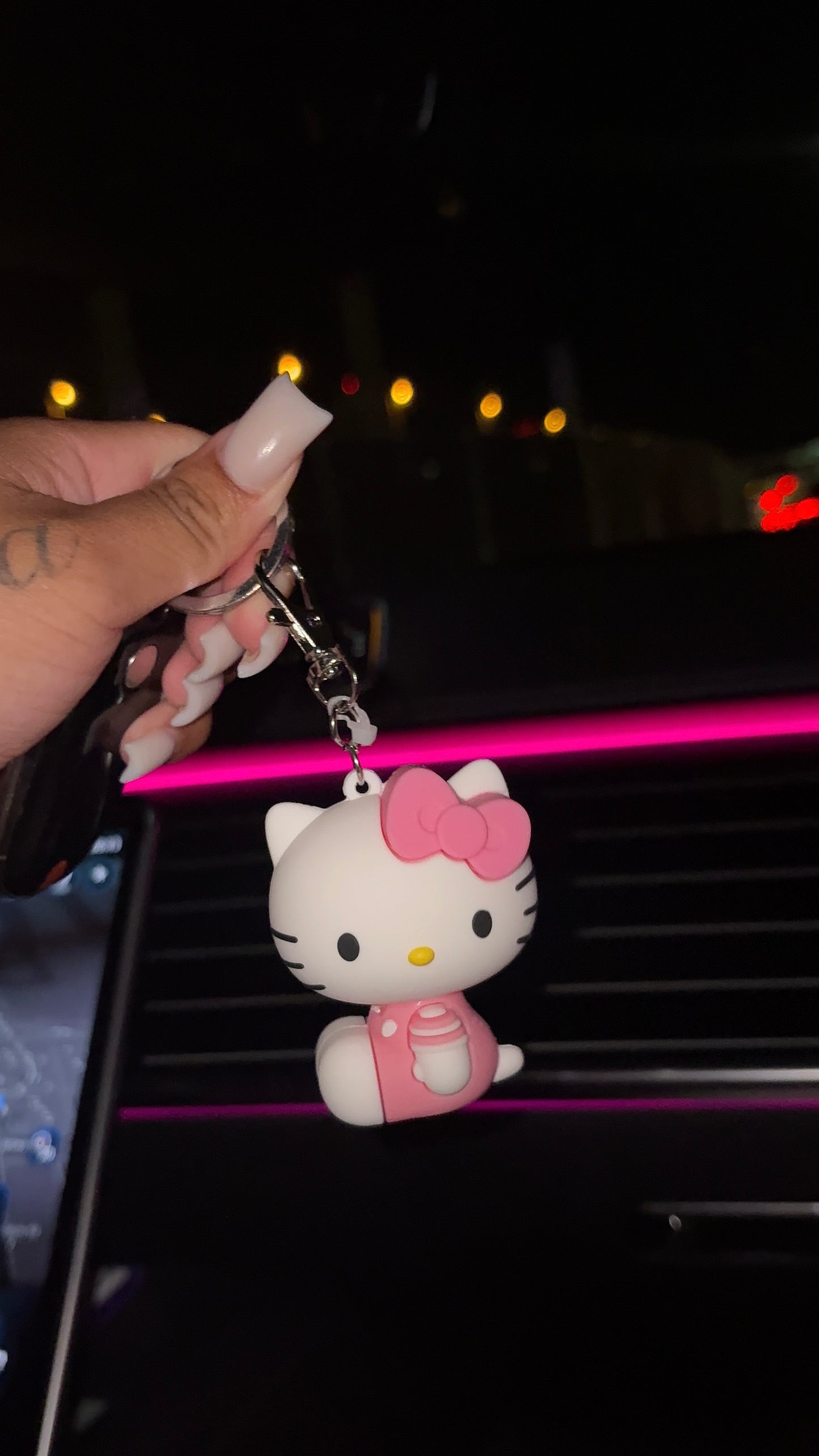 PINK HK KEY CHAIN