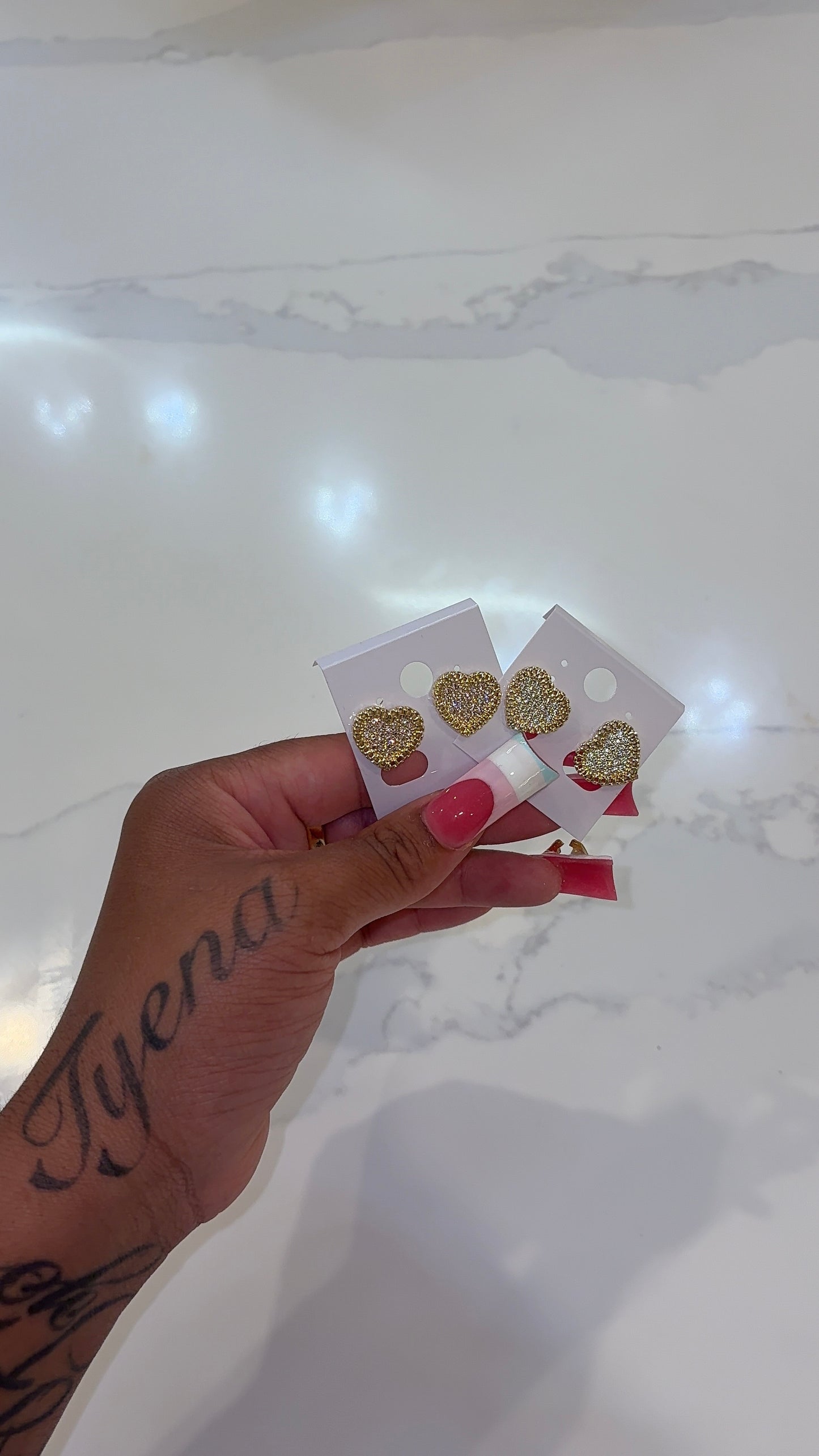 New Rolex Pink/White Studs