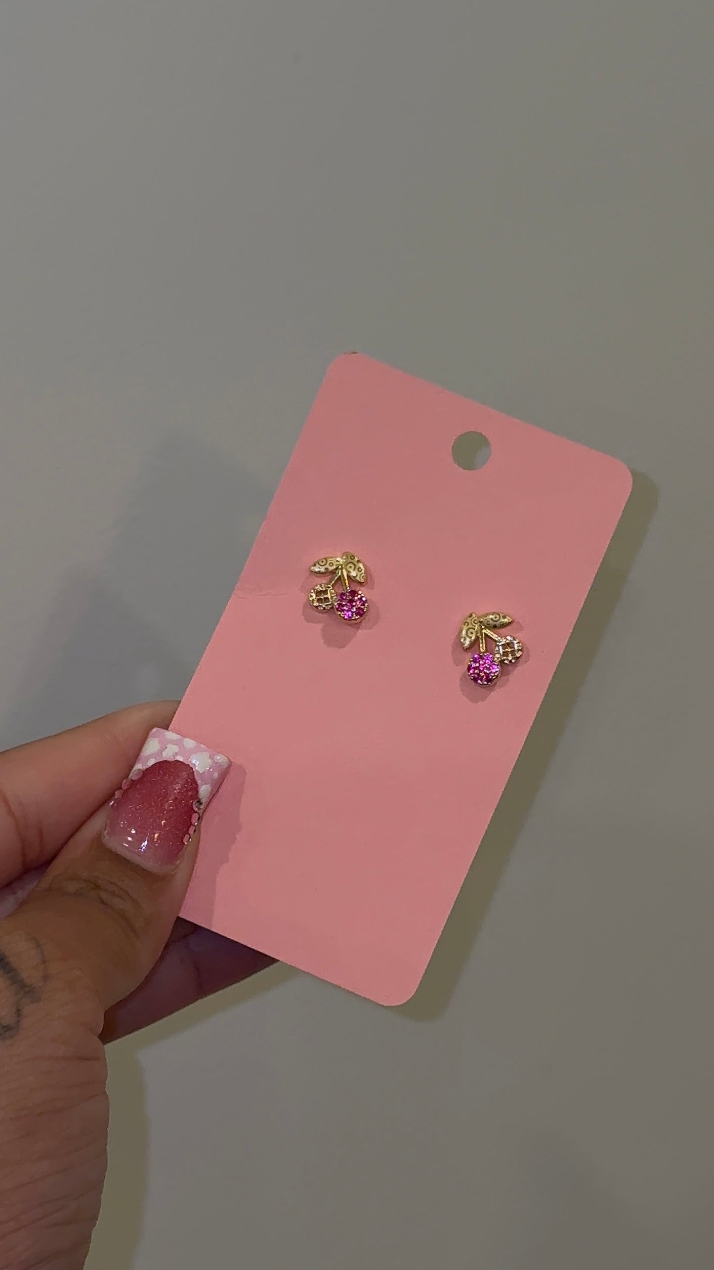 PINK CHERRY STUDS