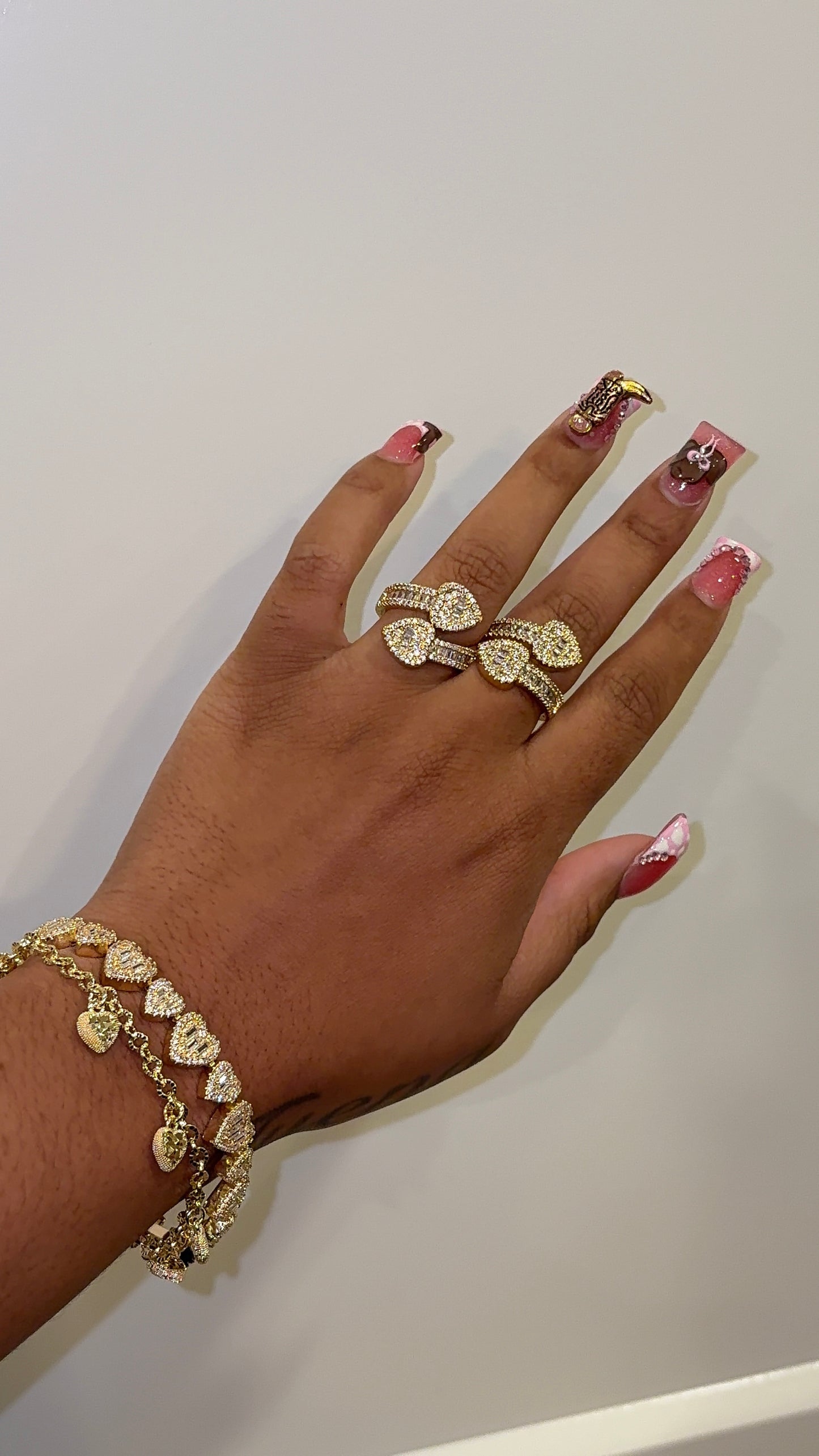 BLING HRT ADJUSTABLE RING