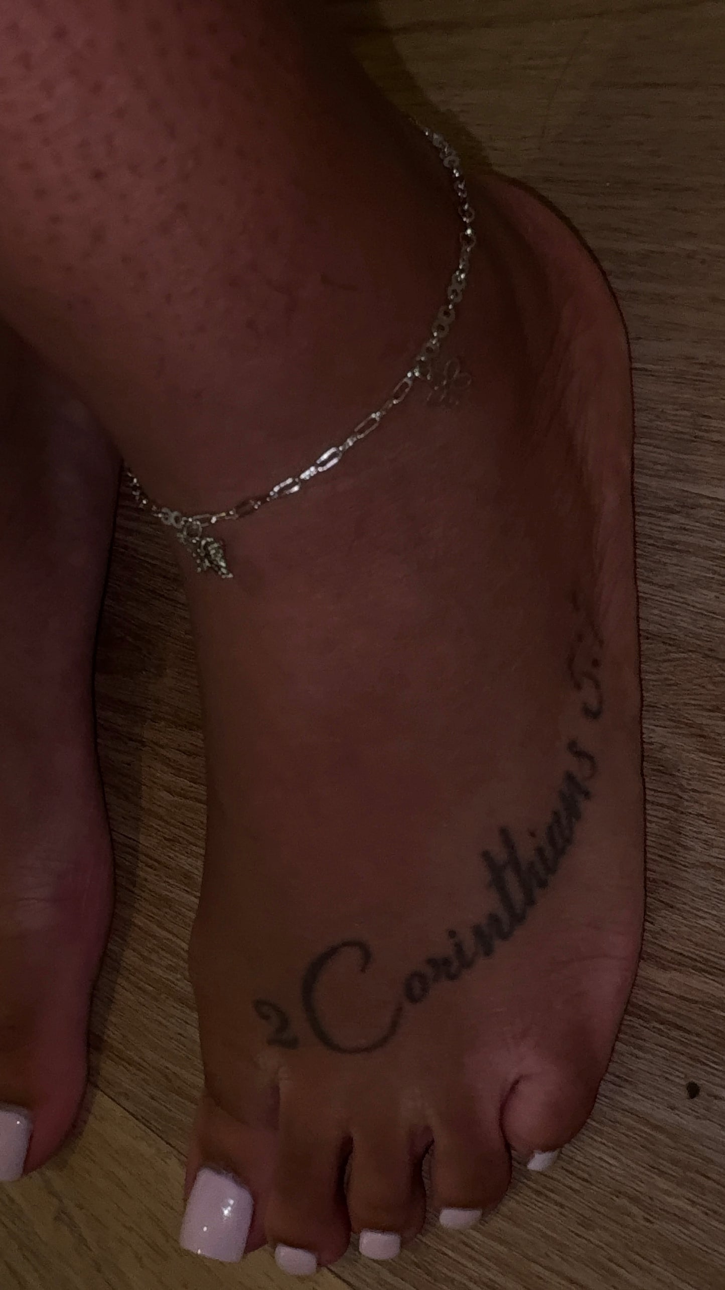 Silver Flower Anklet
