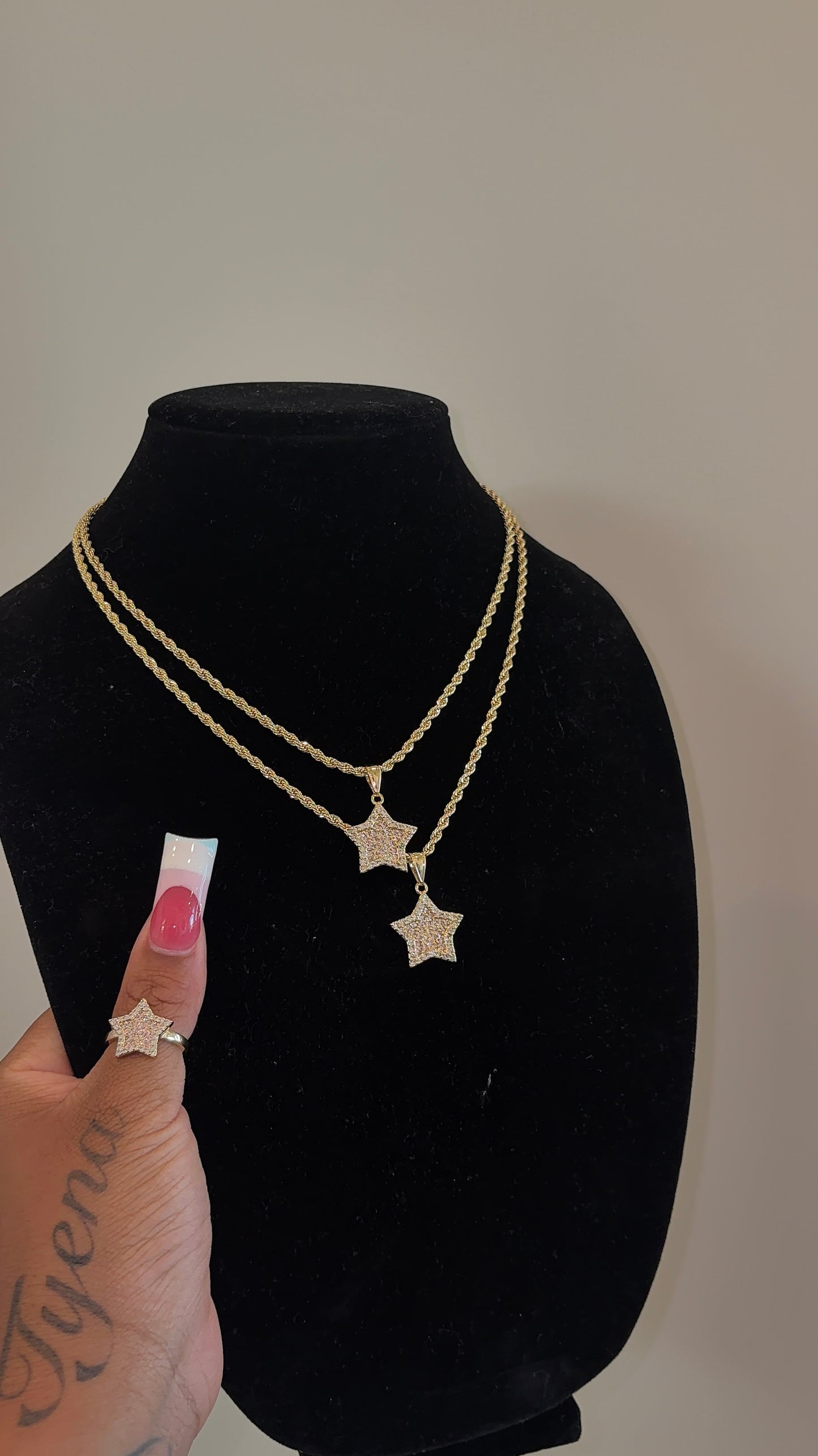 Pink Star. necklace