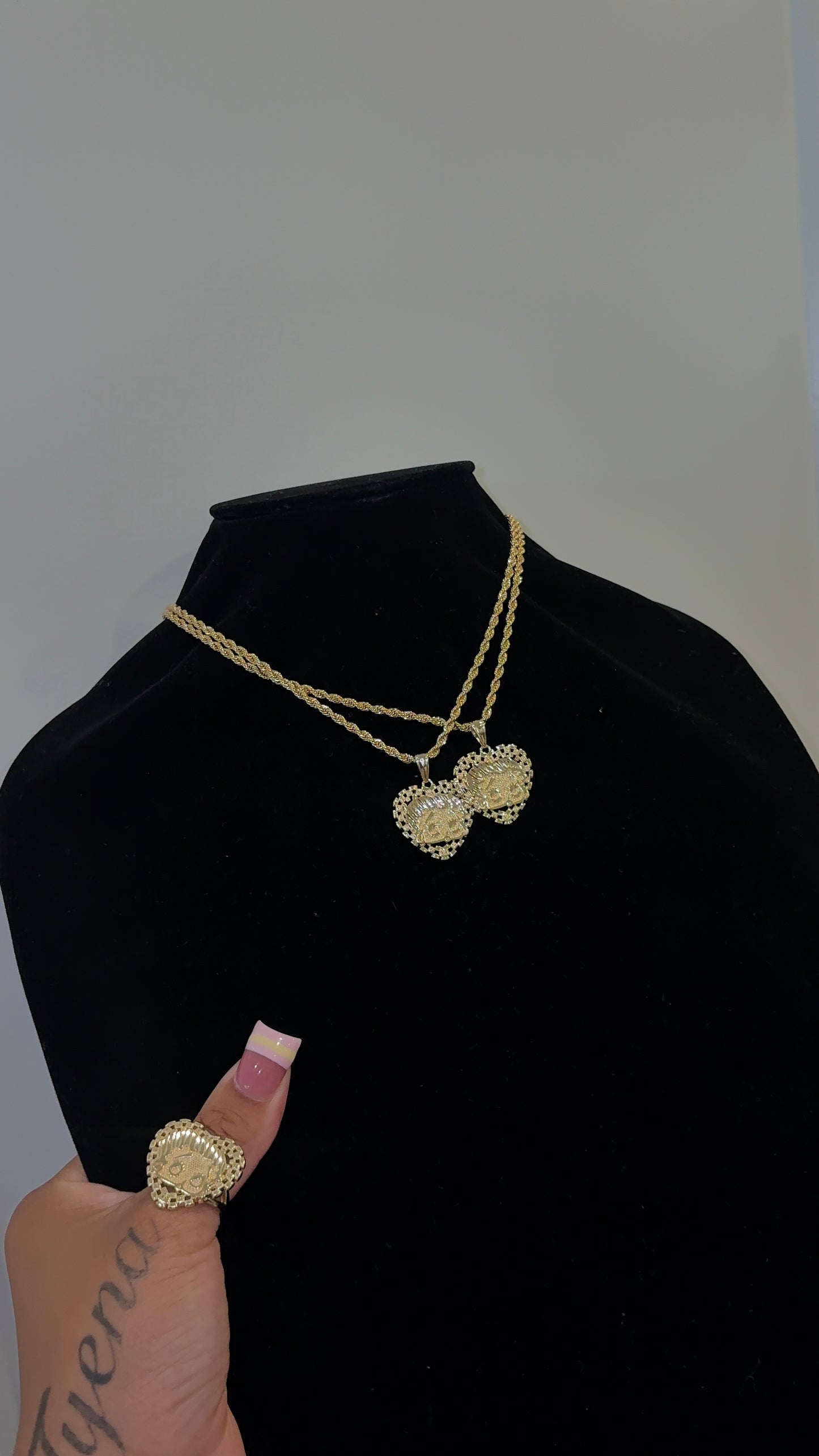 BB crown heart necklace