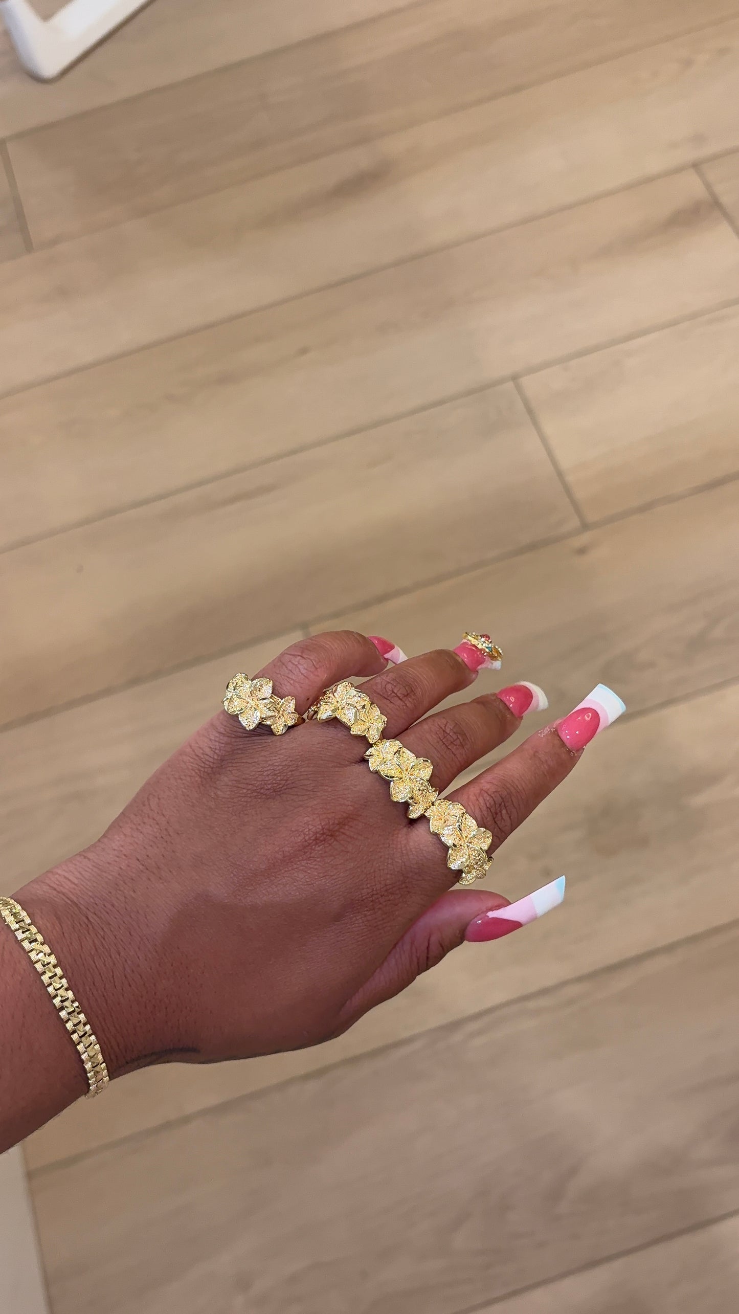 Jumbo Gold Flower Ring