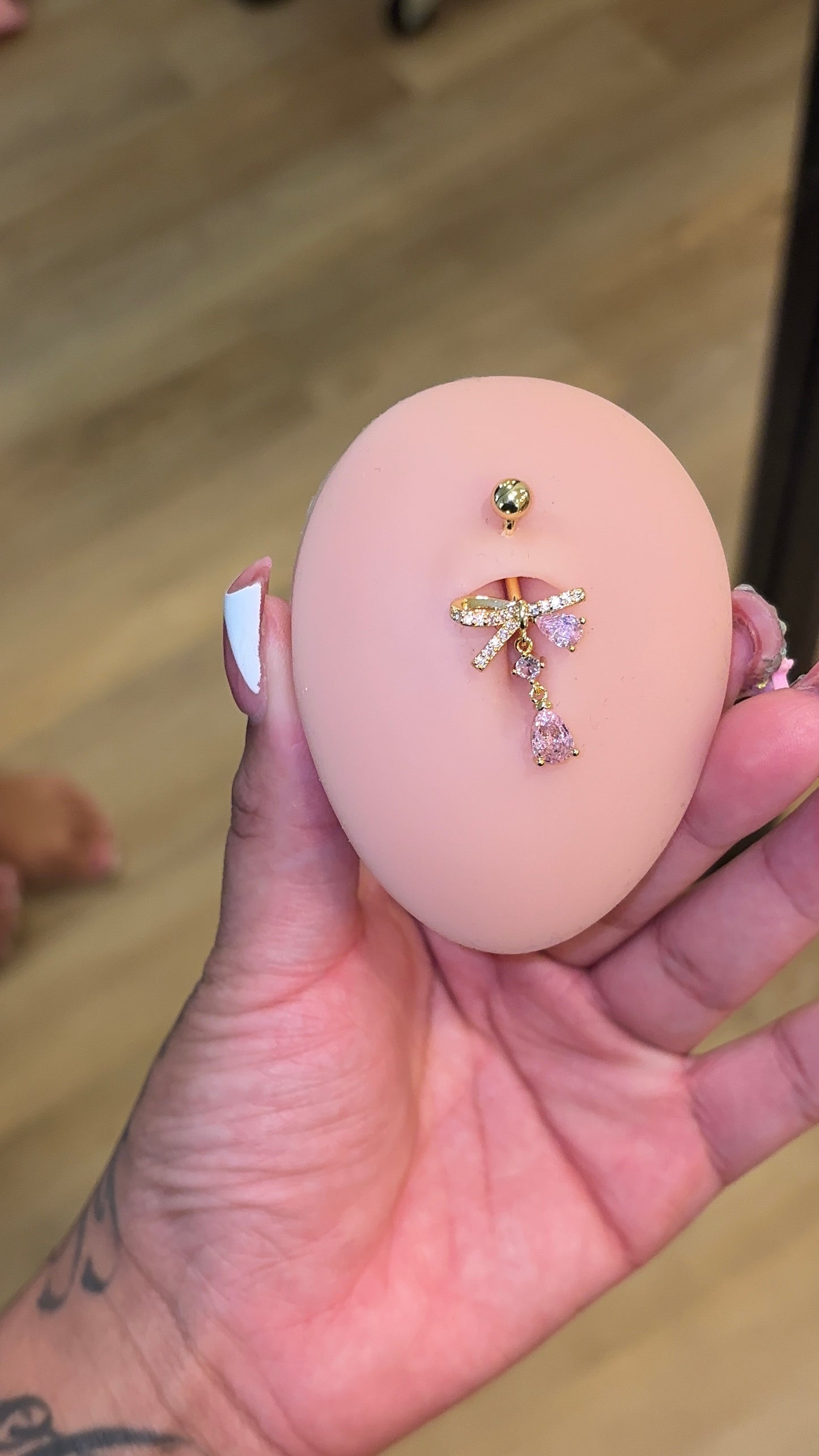 PINK BELLY RING