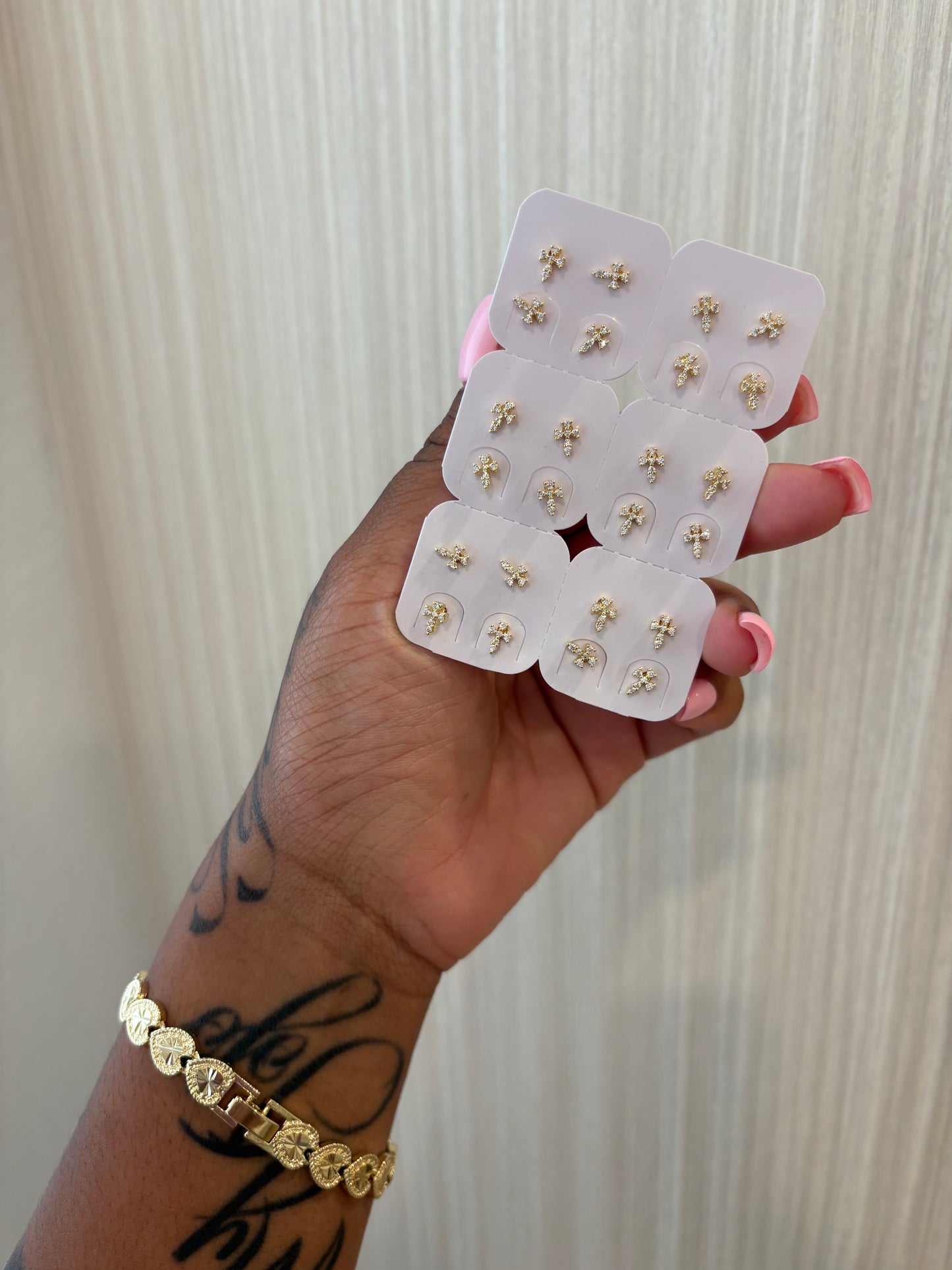 Mini Cross Earrings