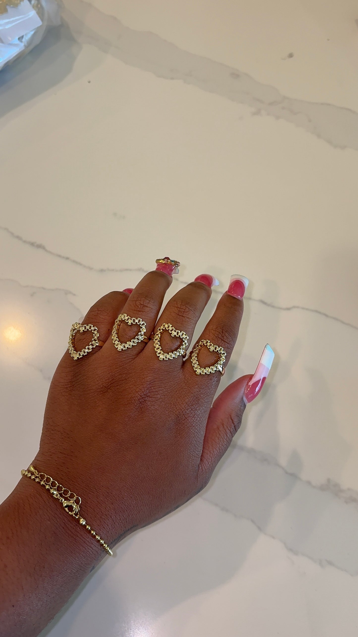 hug Rolex open heart ring