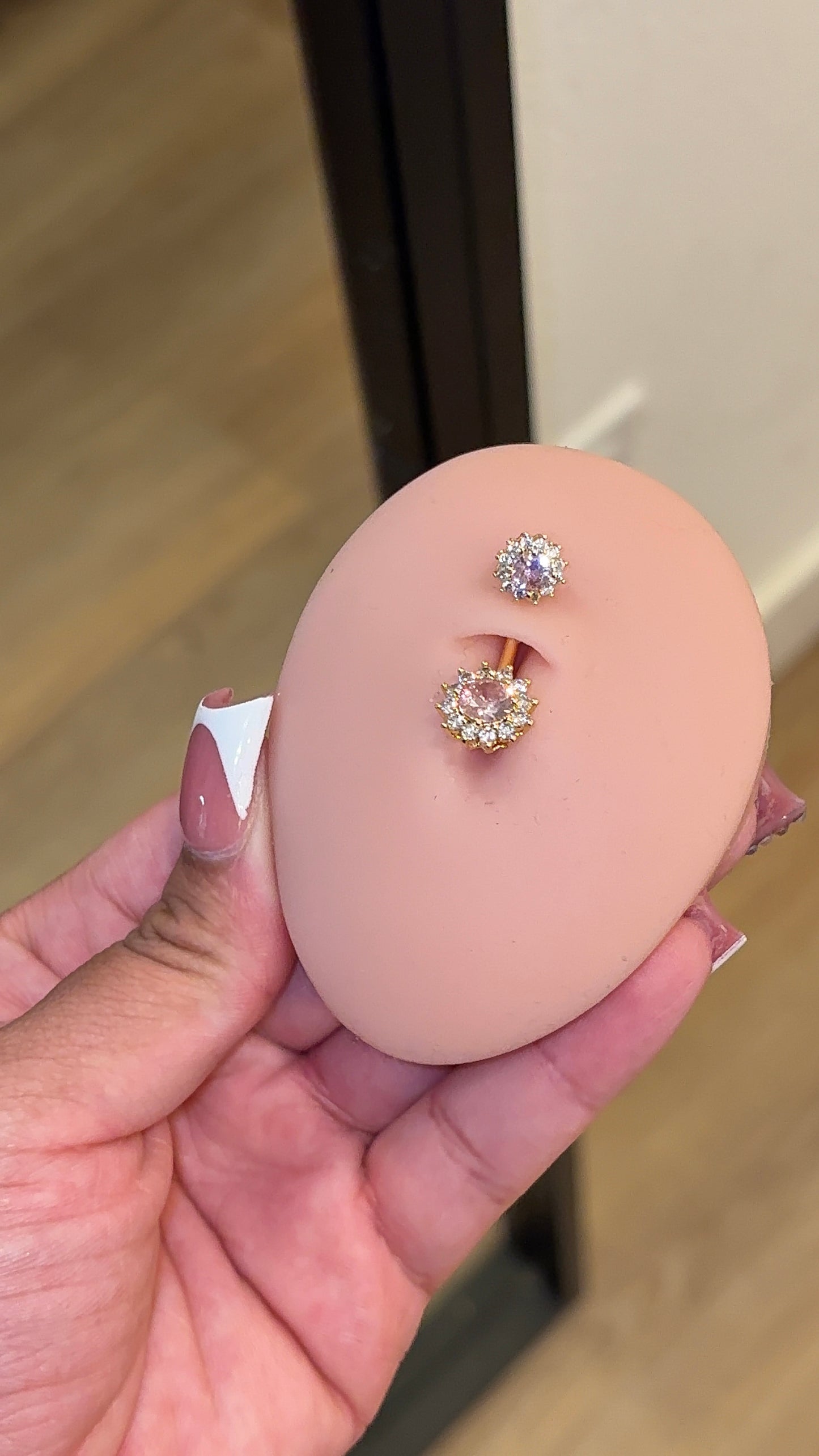PINK BELLY RING