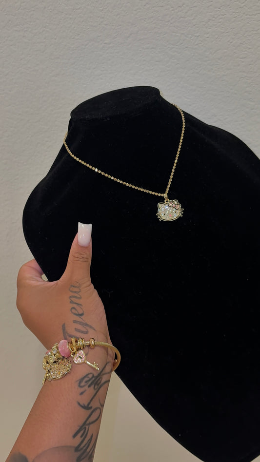 HK GOLD CHARM NECKLACE