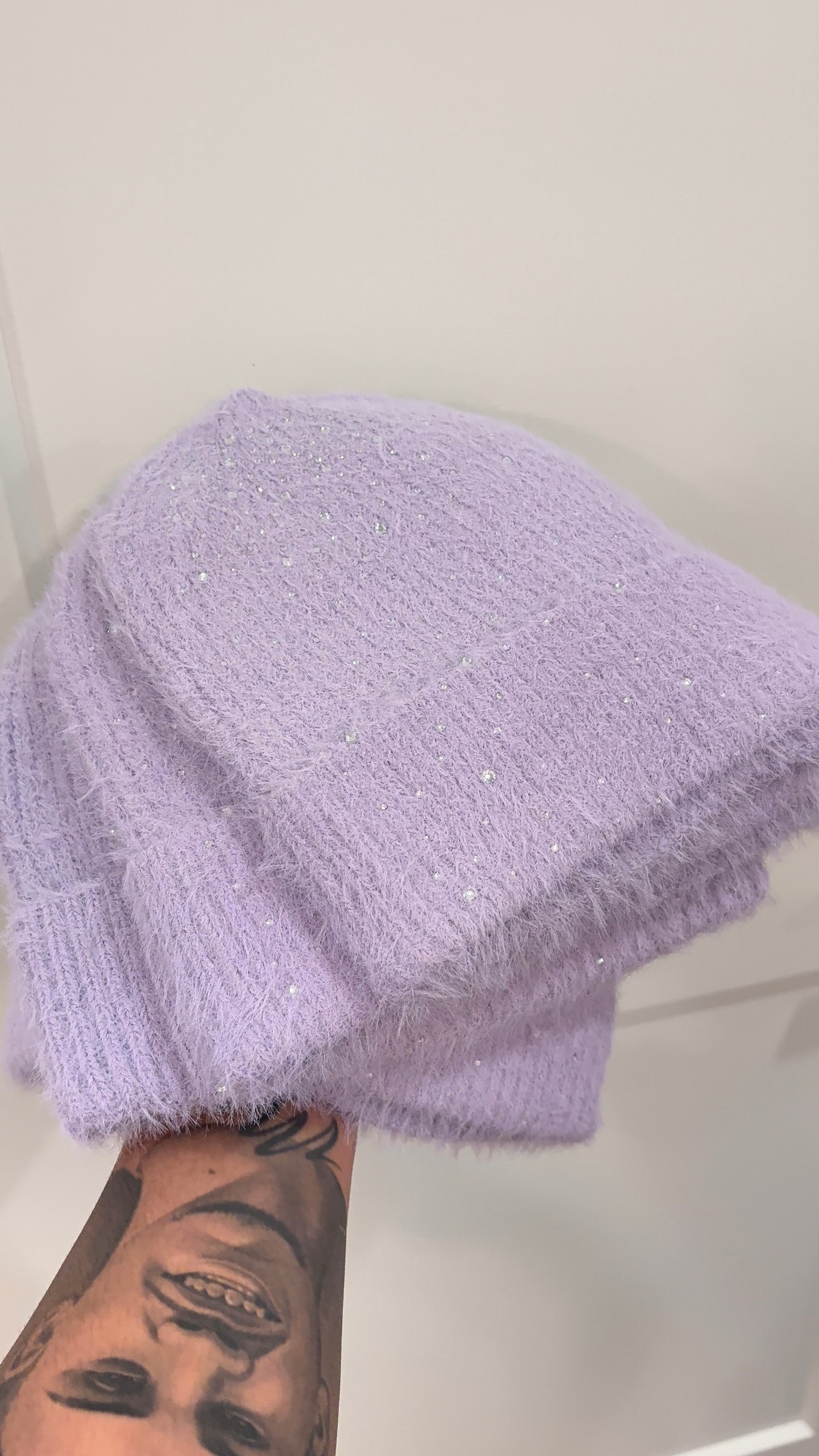 PURPLE BLING BEANIE