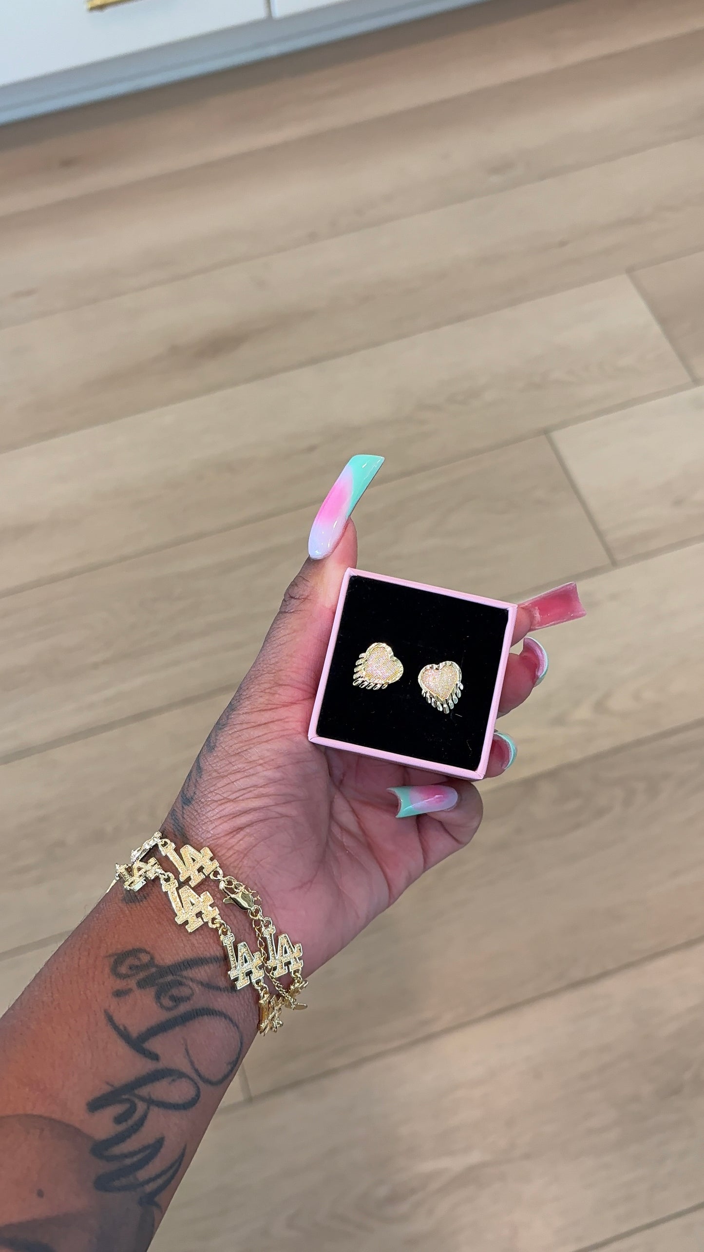 Heart On Fire Studs