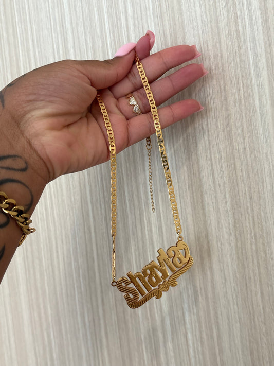 Double Plated Name Necklace