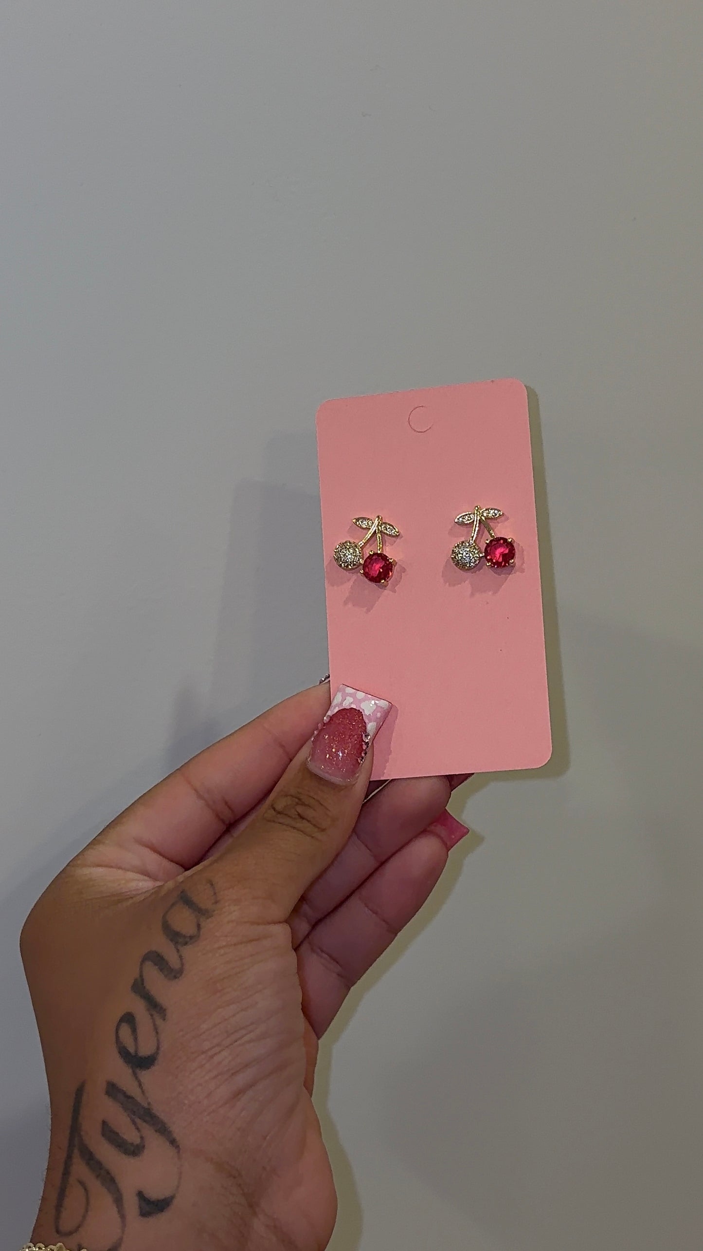 PINK CHERRY STUDS