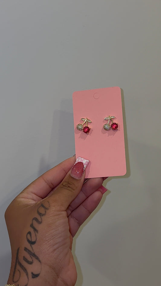 PINK CHERRY STUDS
