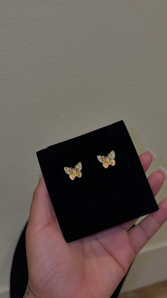 GOLD BUTTERFLY STUDS