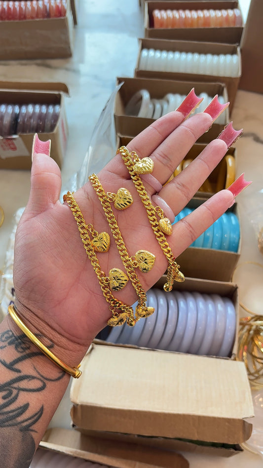 24K Dangling Heart