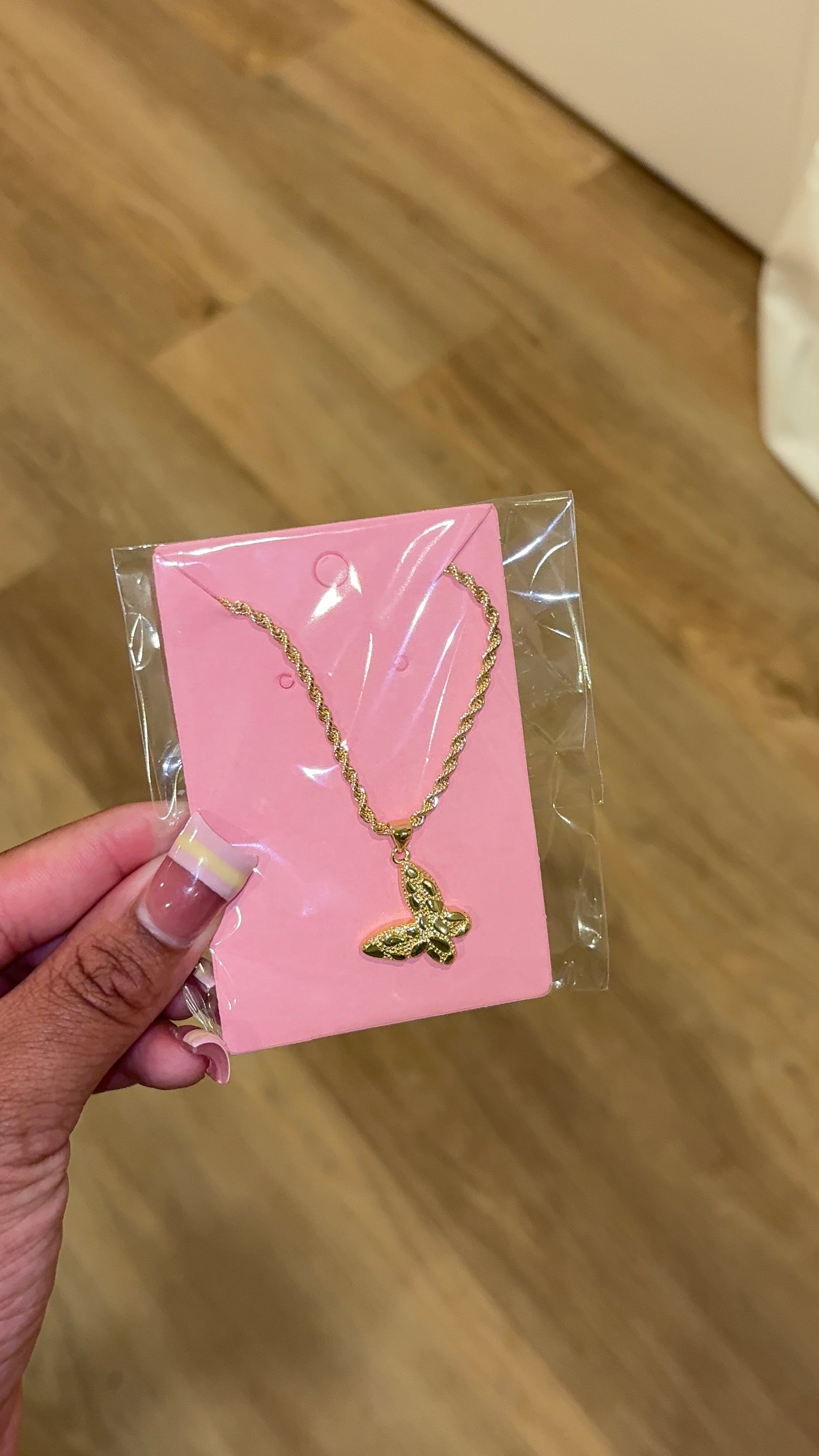 Nugget Butterfly Necklace