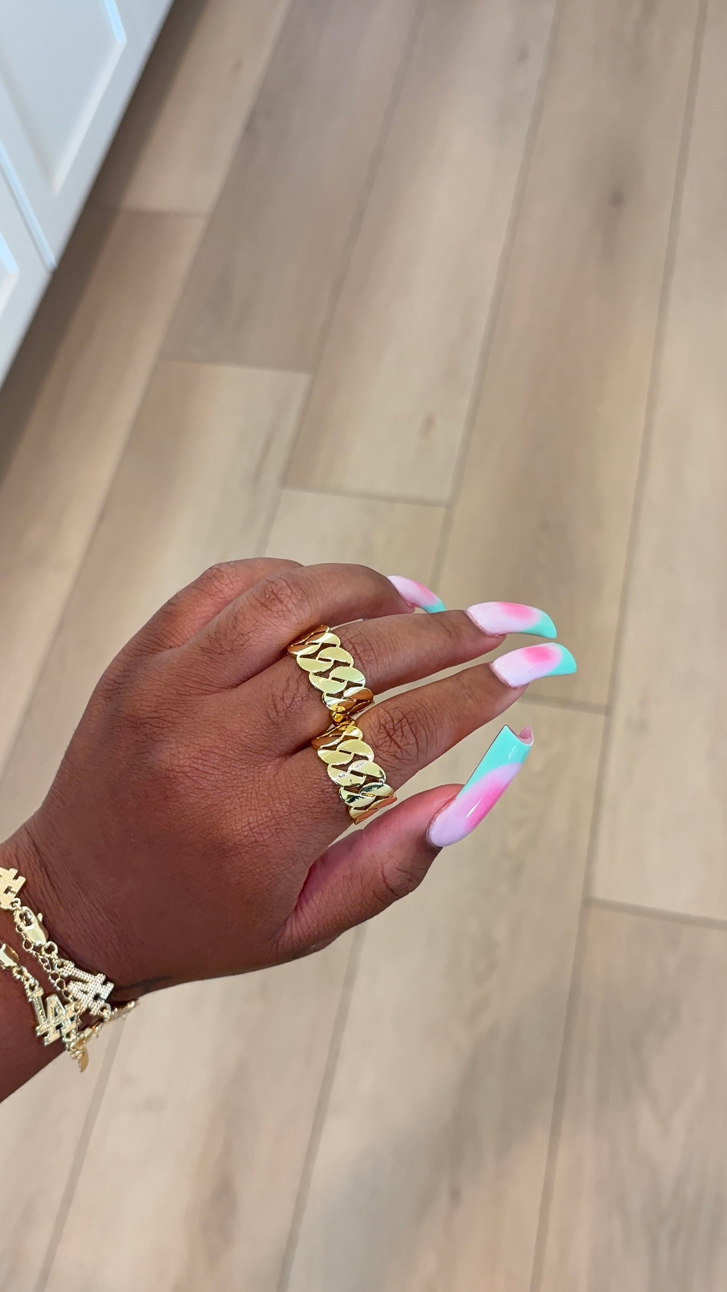 Cuban Link Adjustable Ring