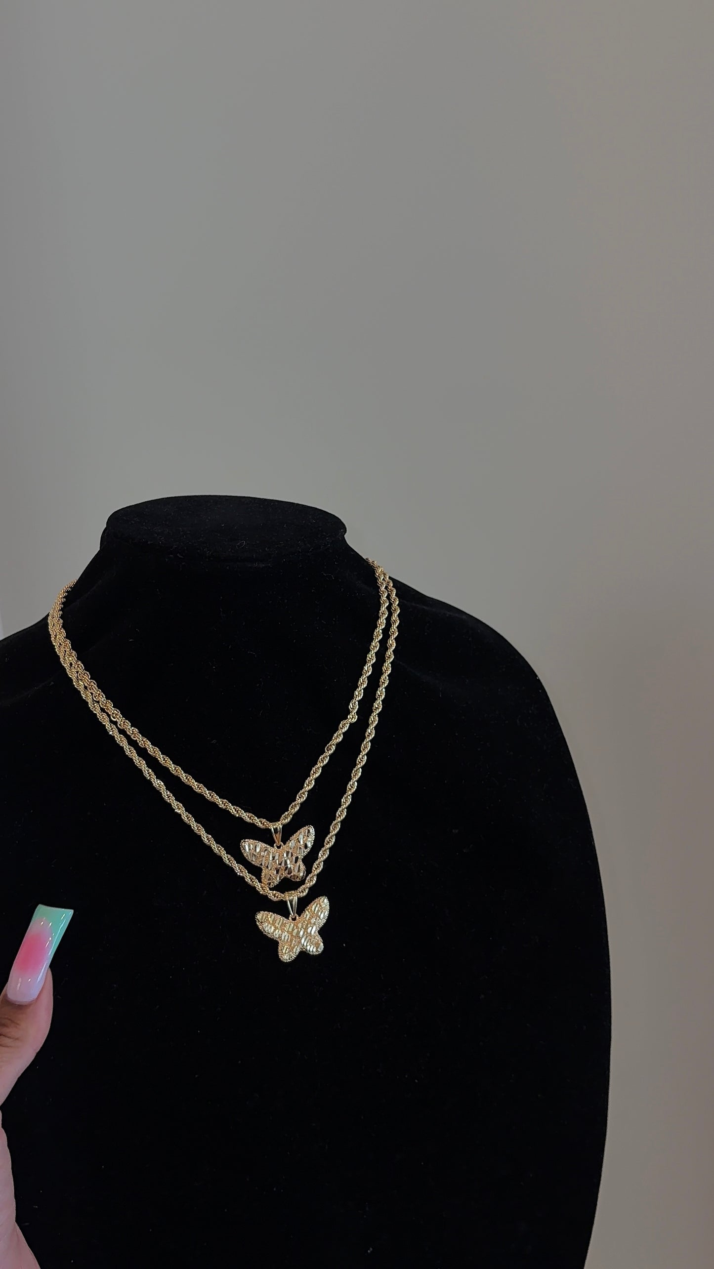 Jumbo Nugget Butterfly Necklace