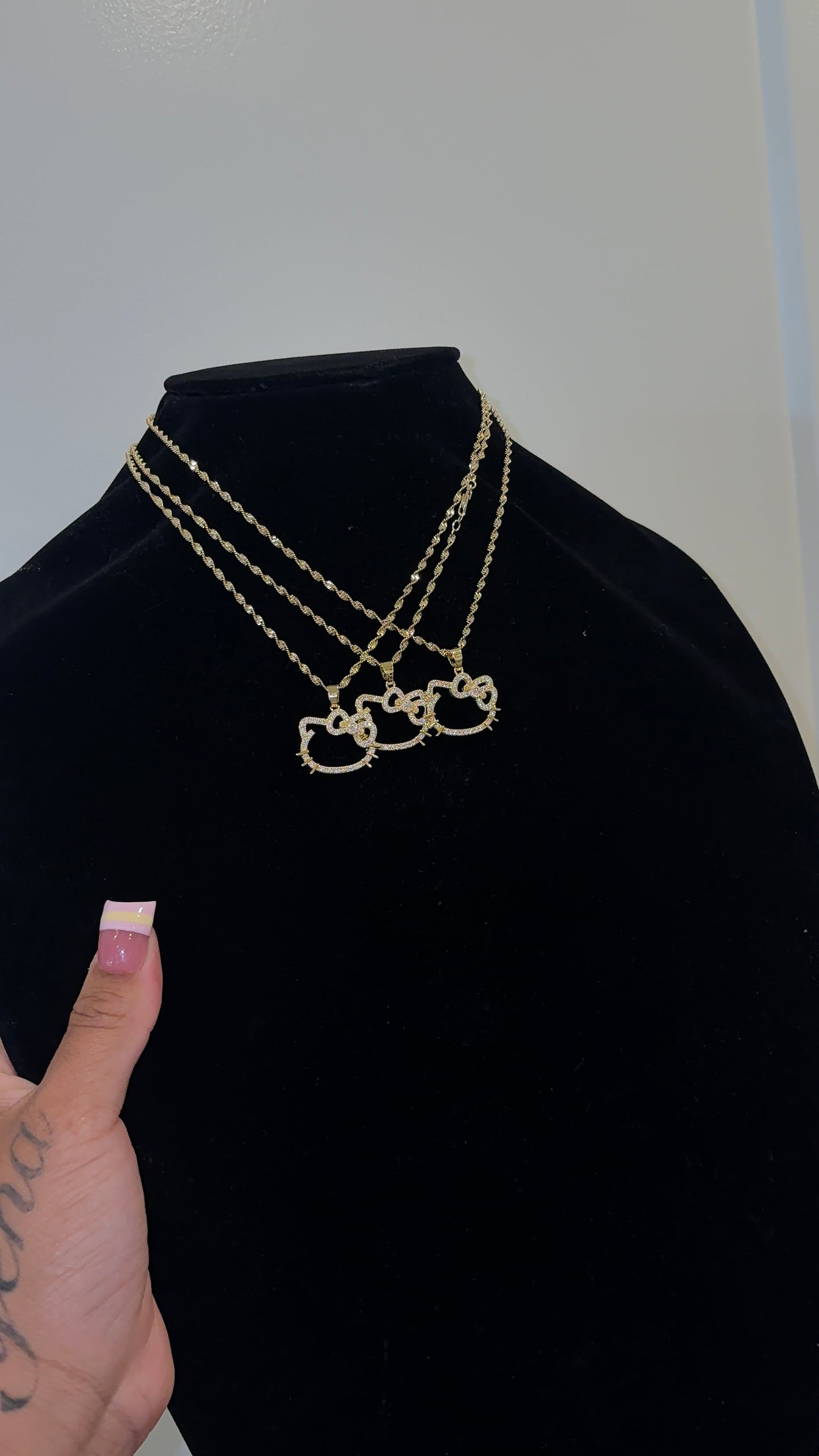 gold Open Face HK necklace