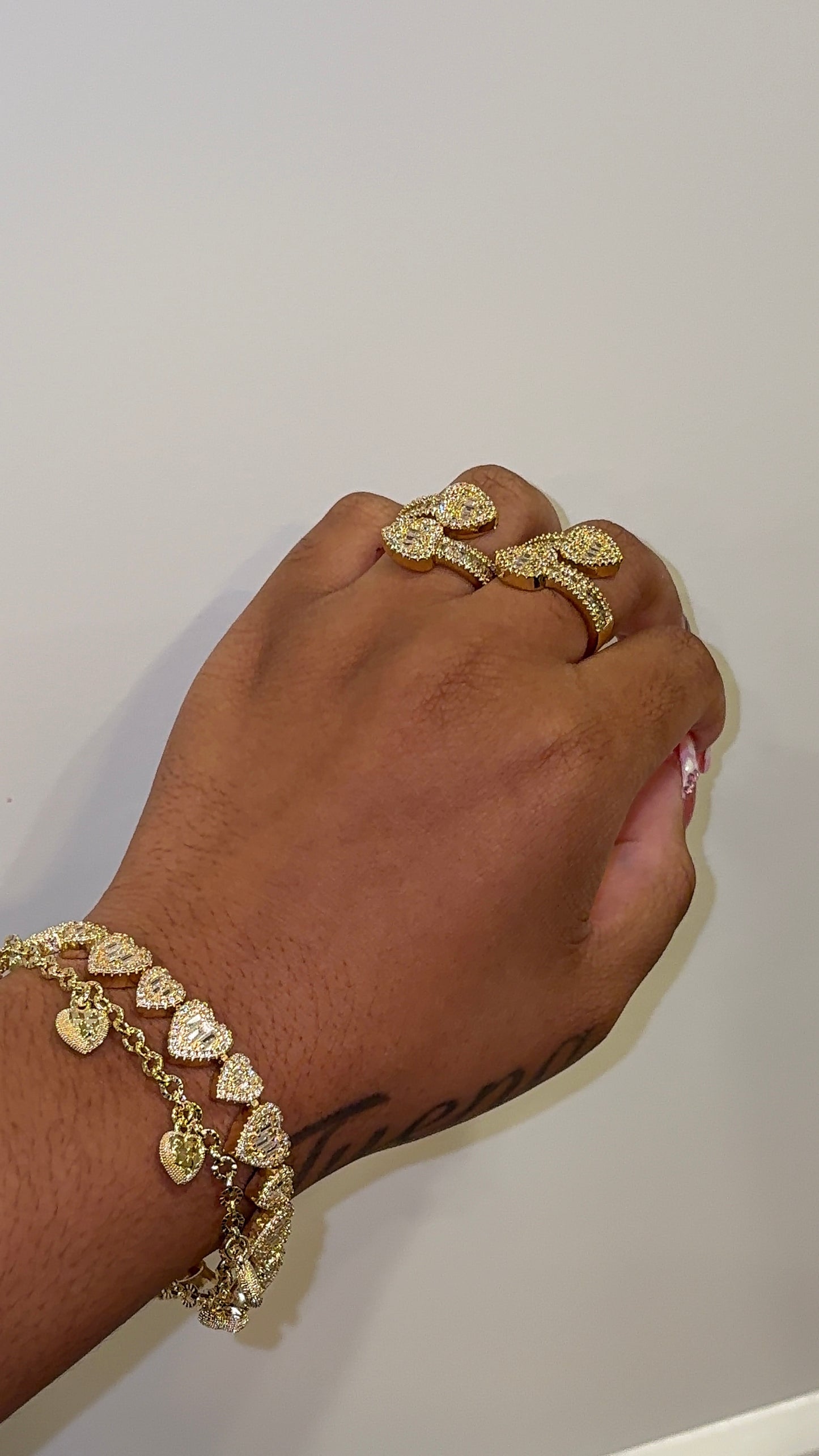 BLING HRT ADJUSTABLE RING