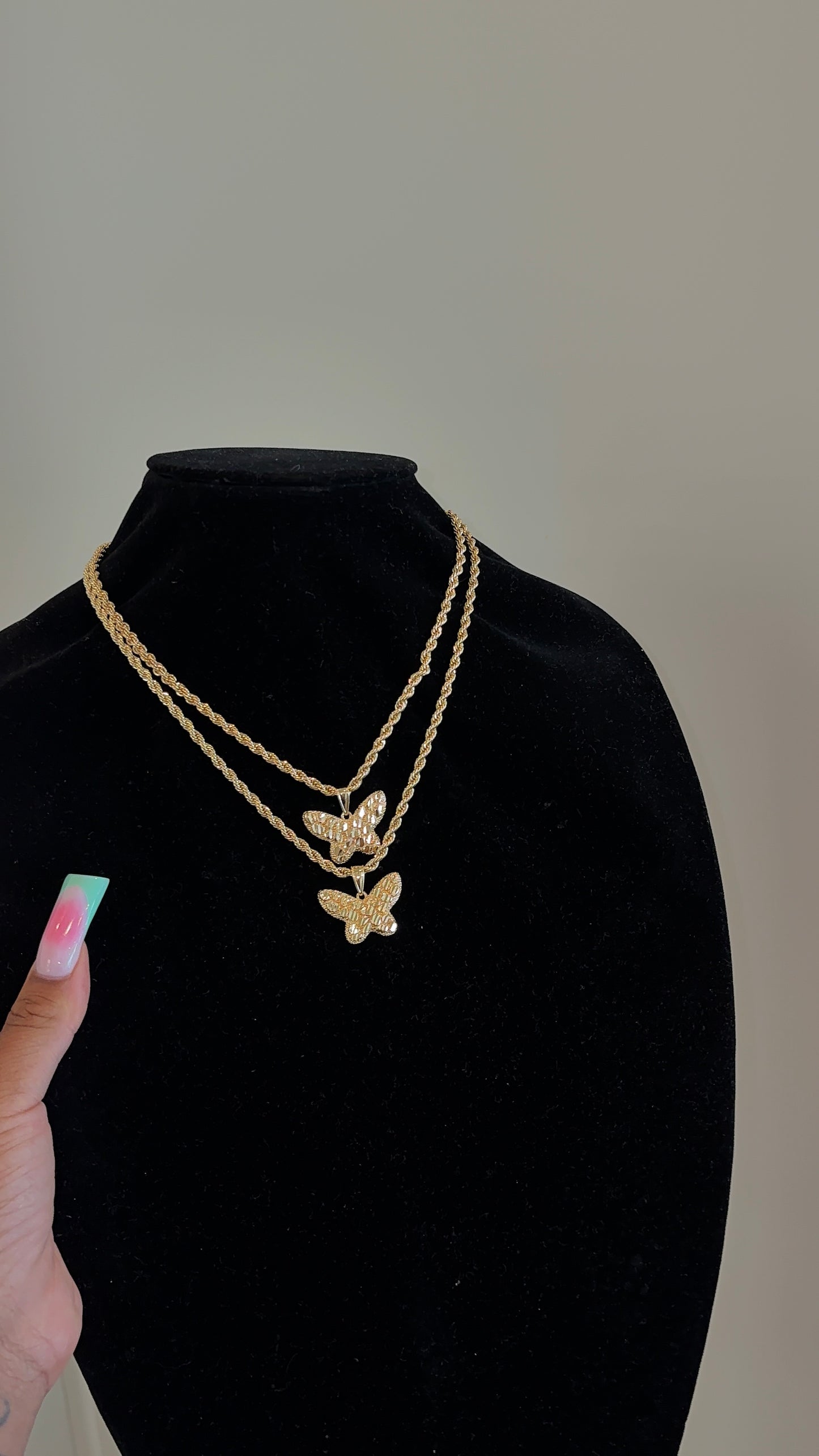 Jumbo Nugget Butterfly Necklace