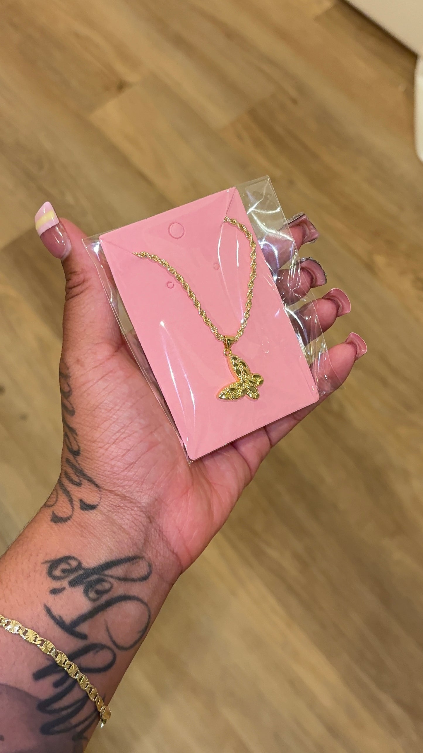 Nugget Butterfly Necklace