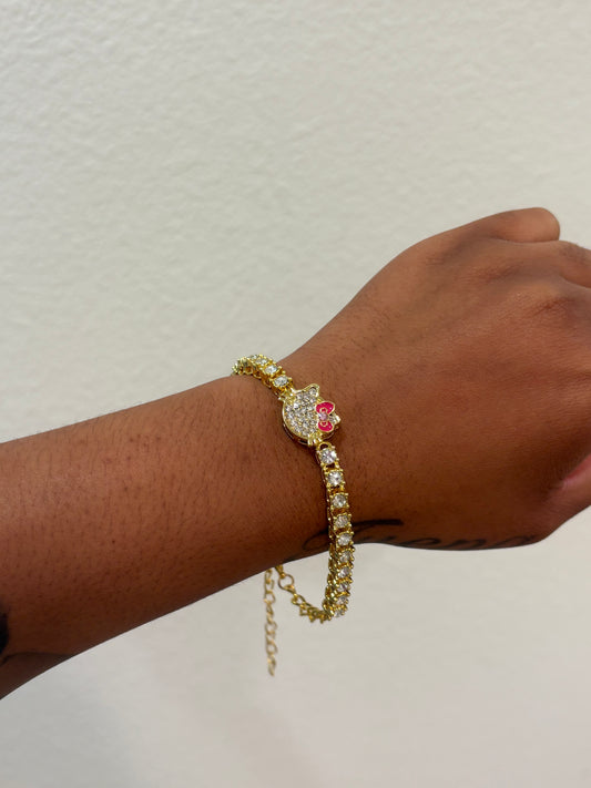 GLD KTTY BRACELET