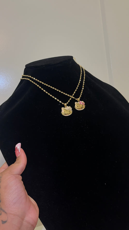 BLING HK BOW NECKLACE