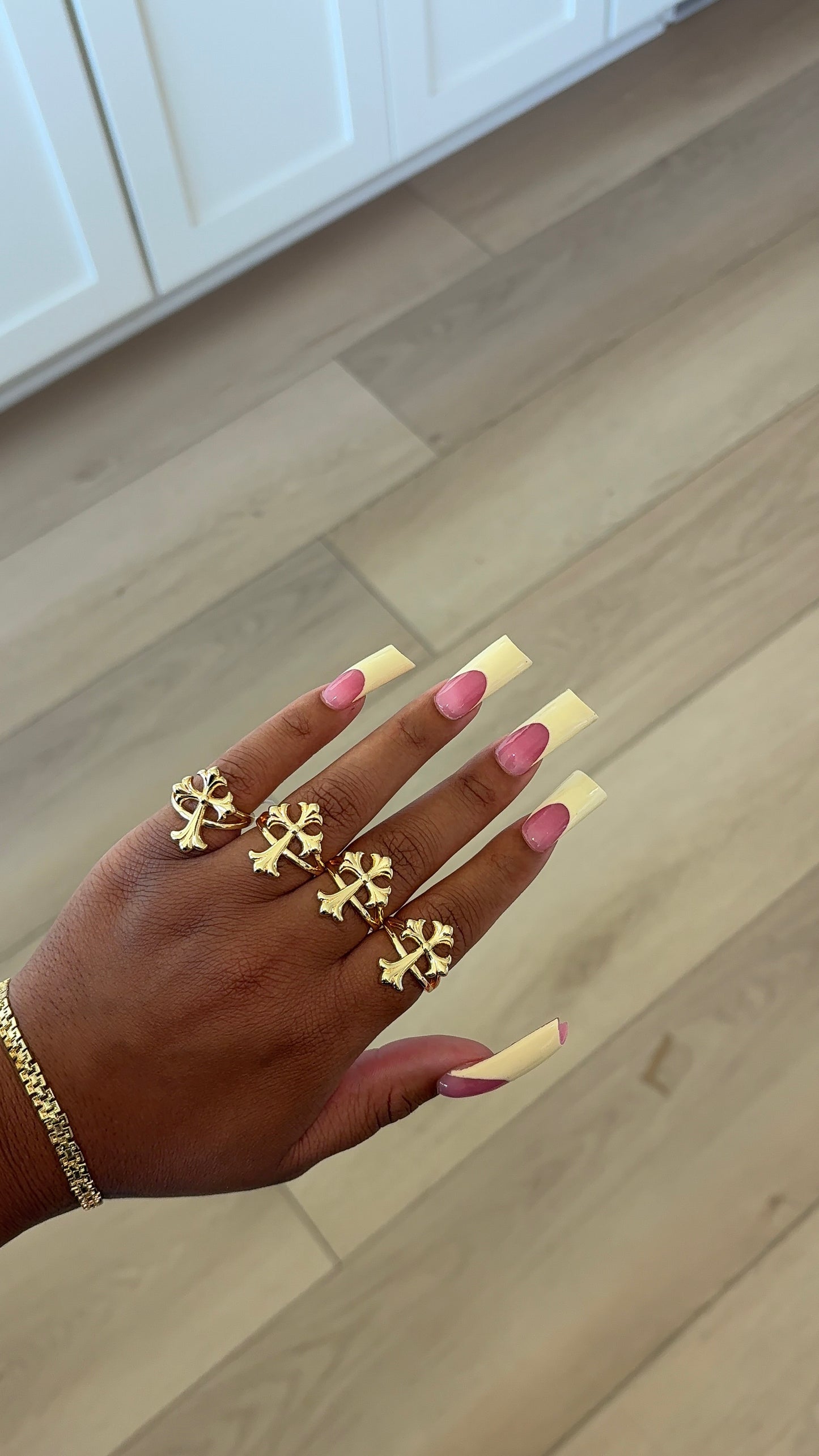 Chrome Cross Ring