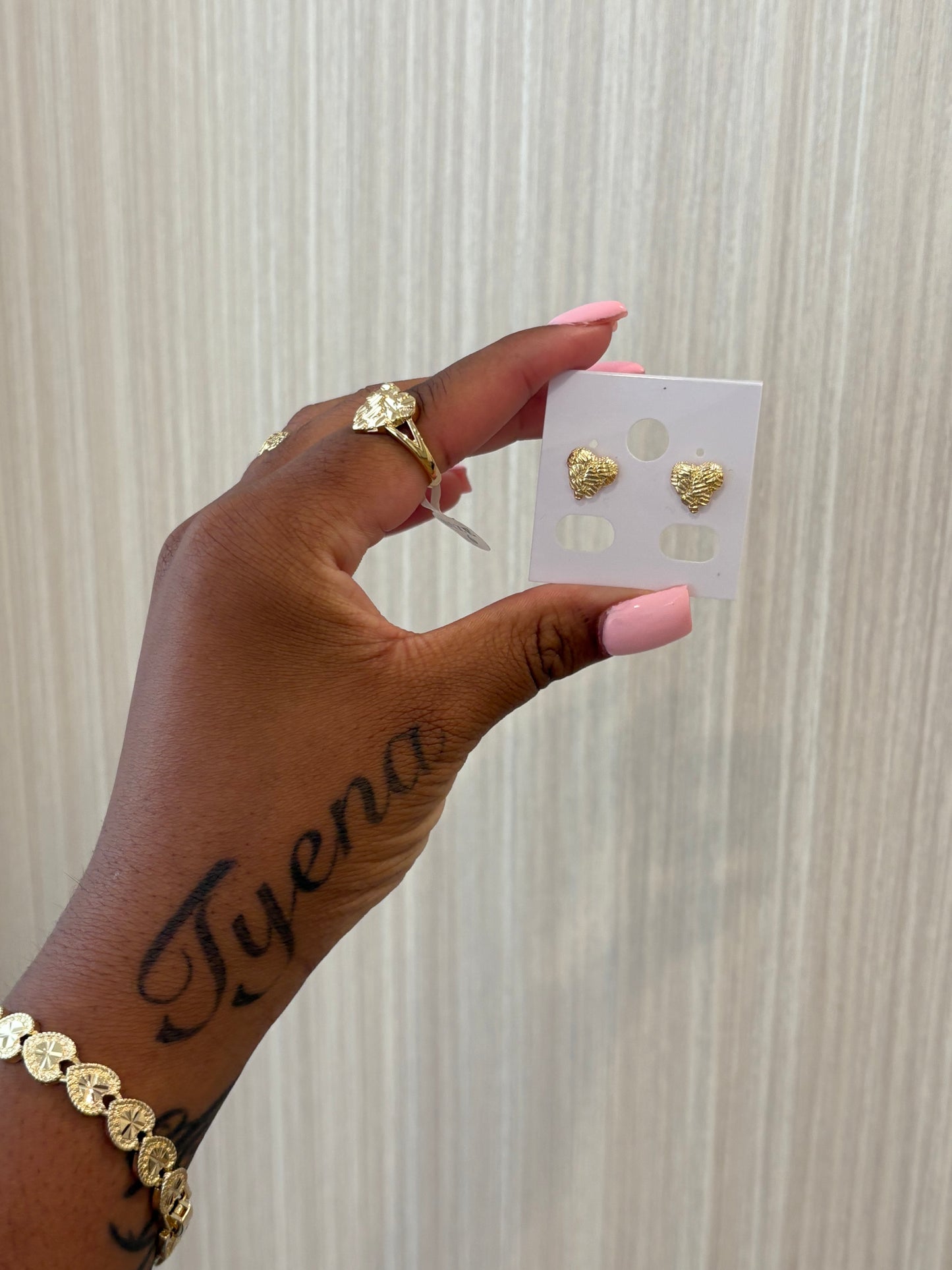 Heart Nugget Earrings