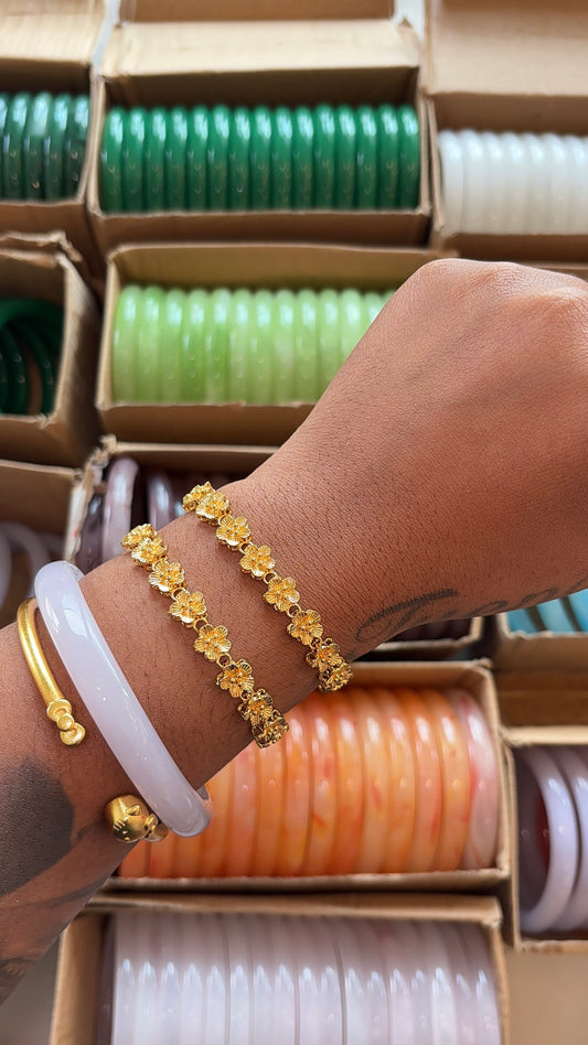 24K flower bracelet