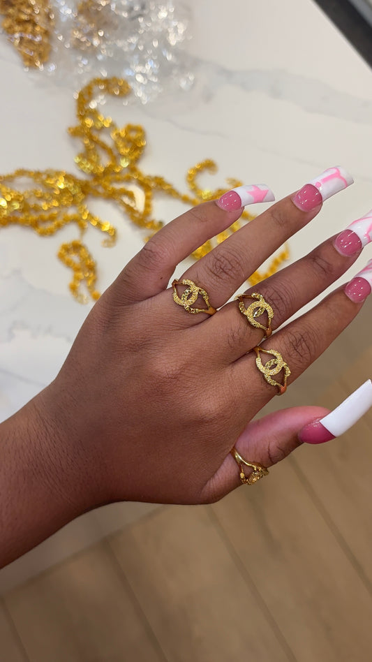 24K DoubleC Ring (adjustable)