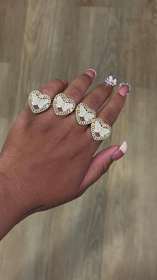 WHITE BTTRFLY ROLEX RING