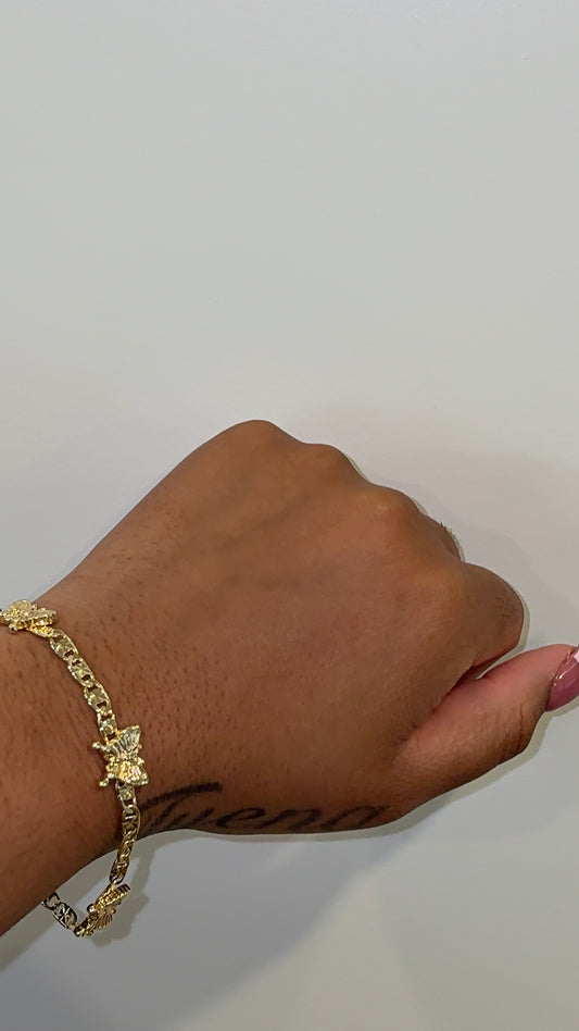 Gold Butterfly Bracelet ||