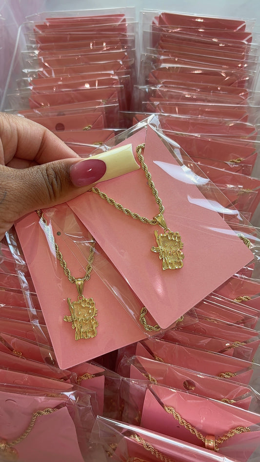 mini AK HK necklace