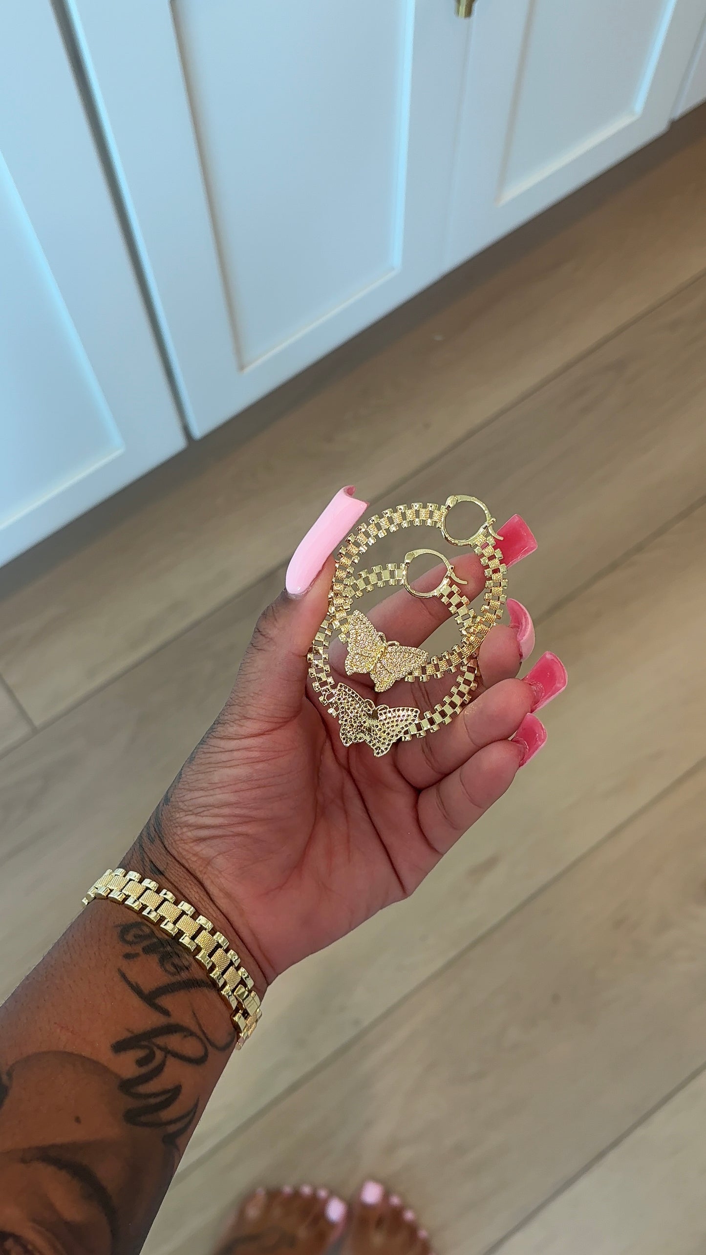new Butterfly Rolex Hoops