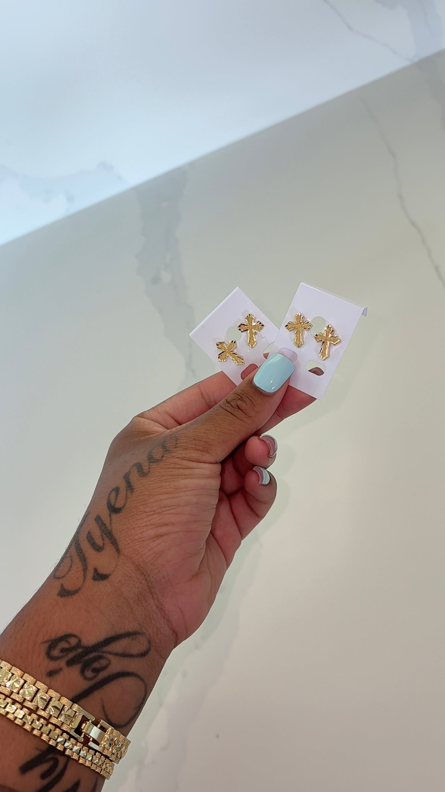 new Cross Studs